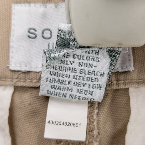 Sonoma Canas Cargo Shorts Men's 32x10 Relaxed Fit Bermuda Khaki Enzyme-Wash - Picture 8 of 11